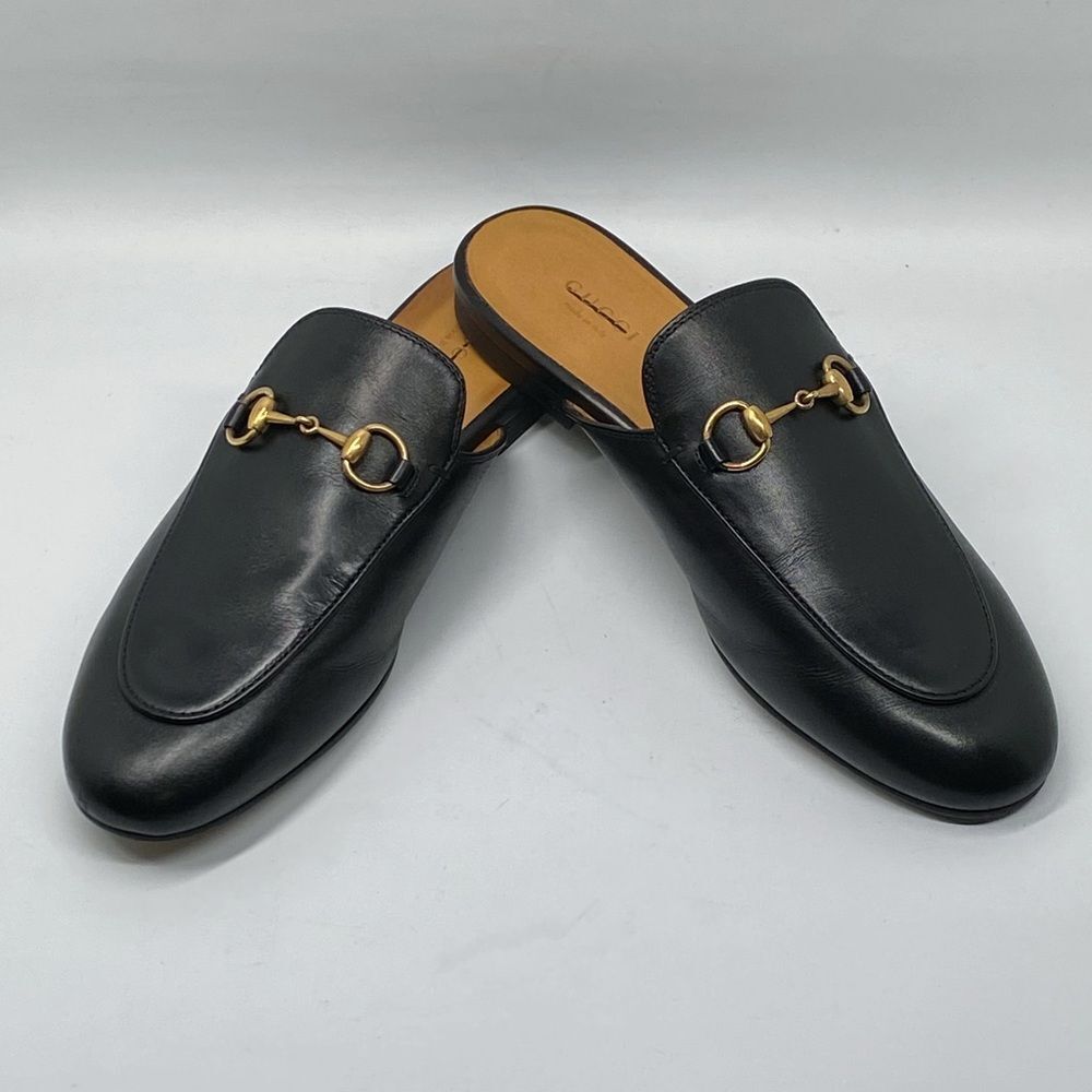 Gucci Princetown Leather Mules size 37.5 - Picture 3 of 14